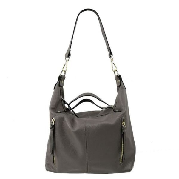 shoulder bag with zipper closure