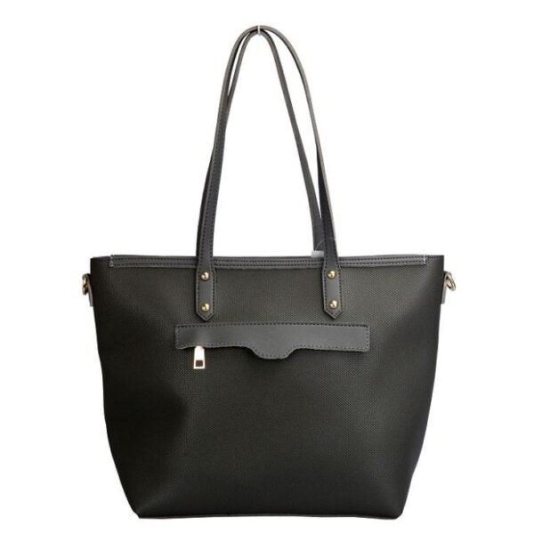 vegan leather tote bag with zipper