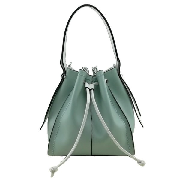 Faux Leather Drawstring Bag