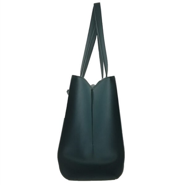 faux leather tote with zipper