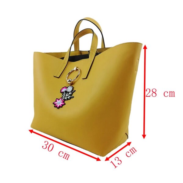 flower embroidered tote bag