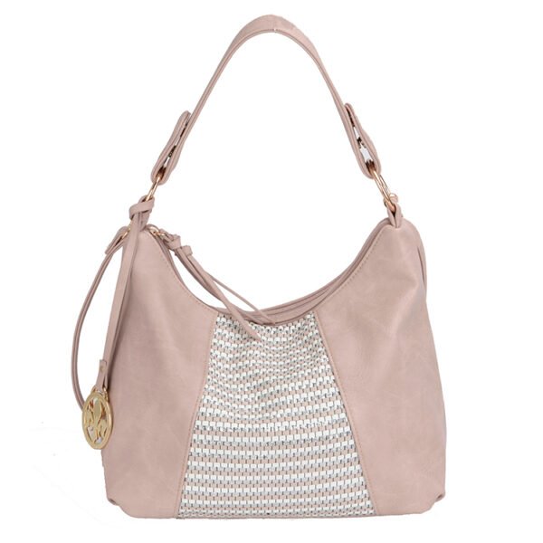 leather woven shoulder bag