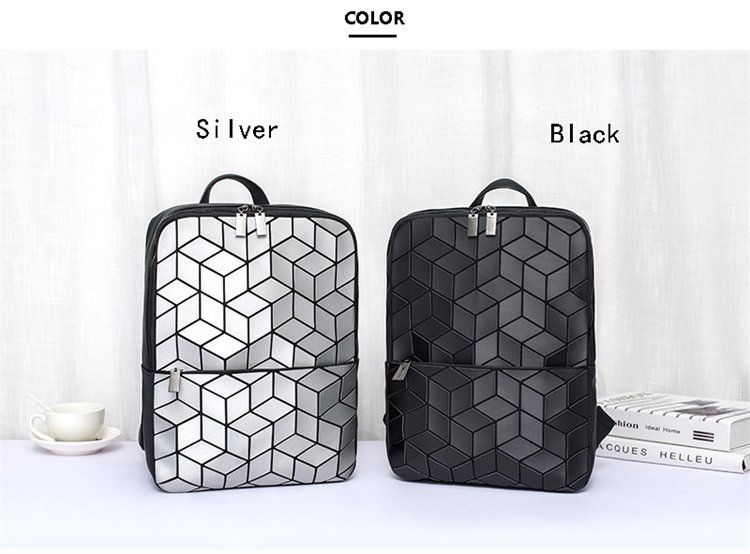 geometric color changing backpack