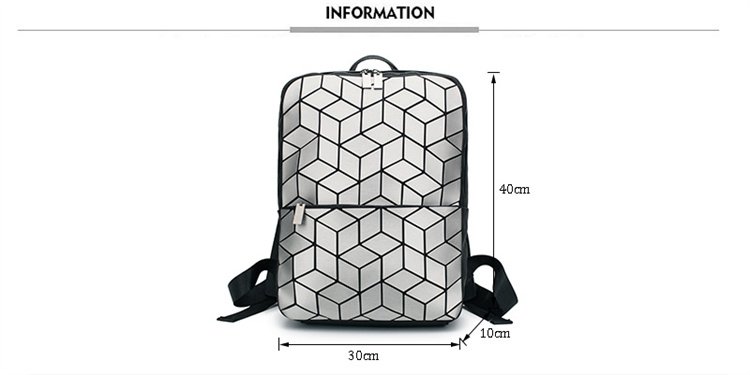 iridescent geometric backpack