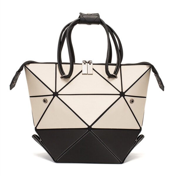 geometric luminous folding handbag