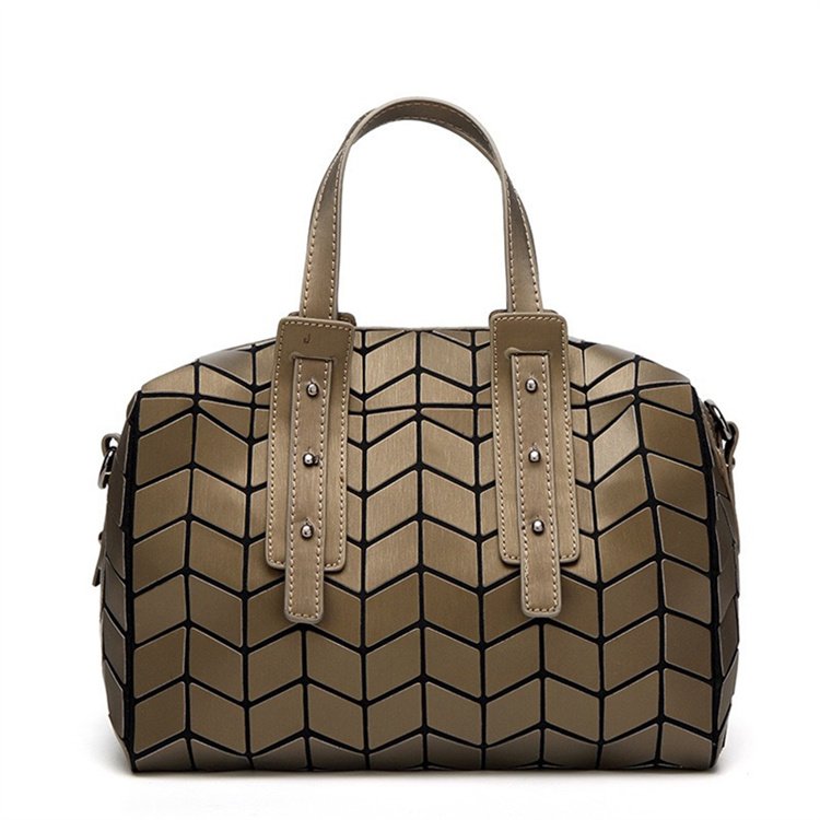 tote bag with geometric pattern